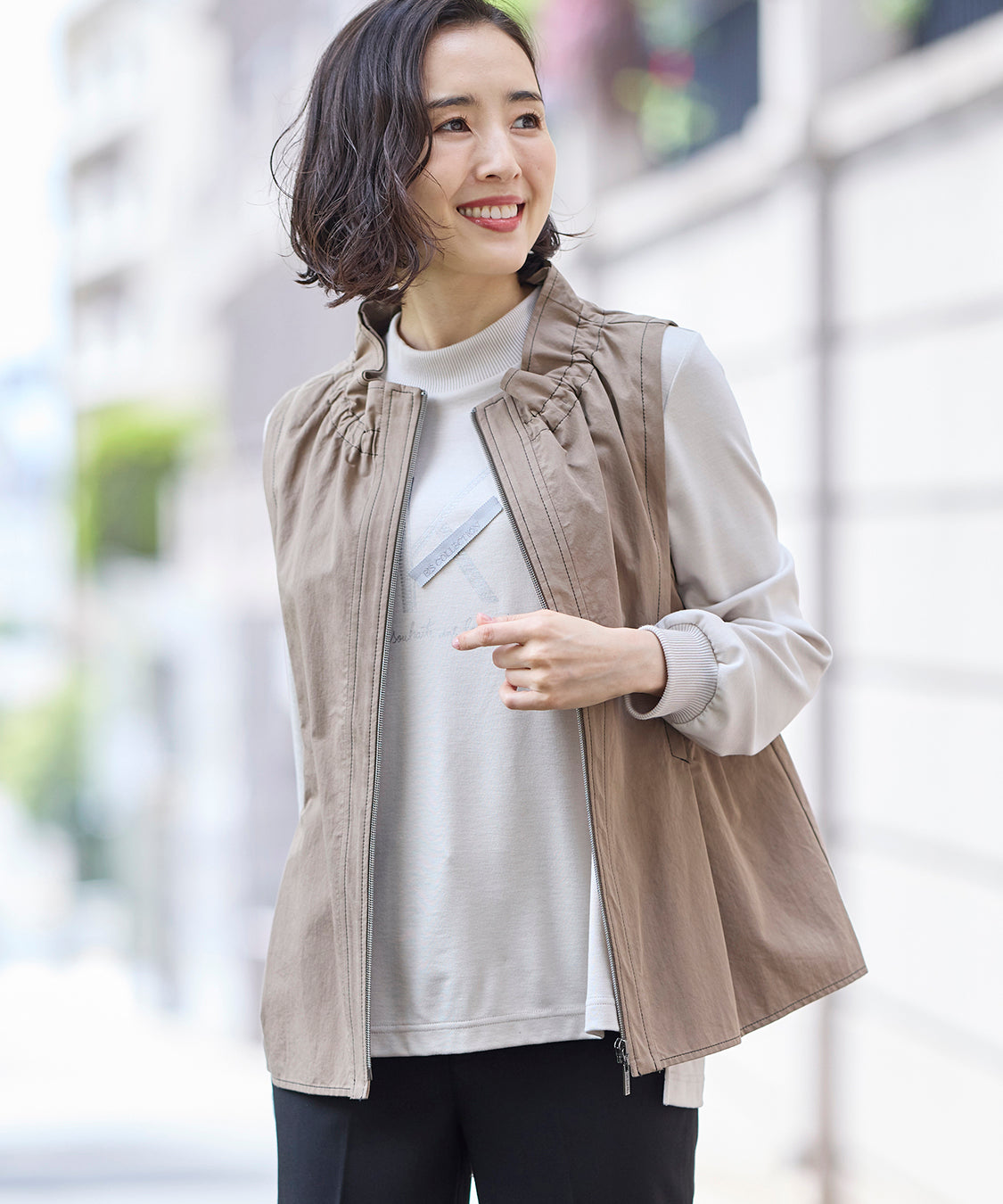 キュービックサテンベスト KANSAI BIS(カンサイビス)公式ストア 50代60