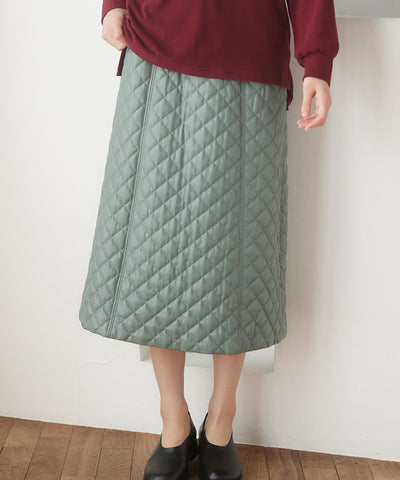 KANSAI BIS(カンサイビス) ecoレザーキルティングスカート 