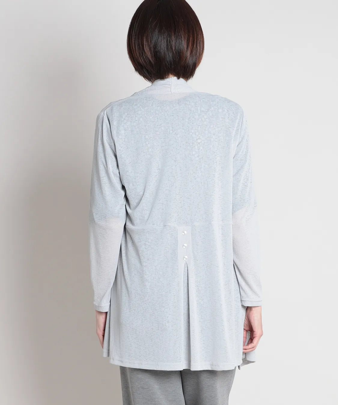 梨地ジャージーロングカーディガン  KANSAI BIS(カンサイビス)