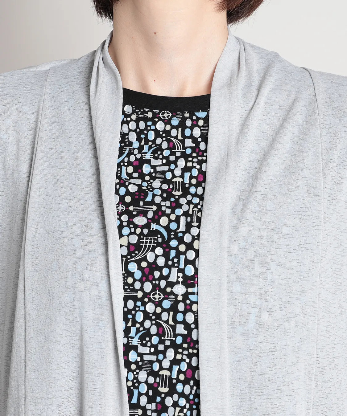 梨地ジャージーロングカーディガン  KANSAI BIS(カンサイビス)