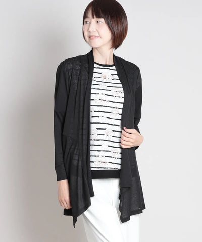 梨地ジャージーロングカーディガン  KANSAI BIS(カンサイビス)