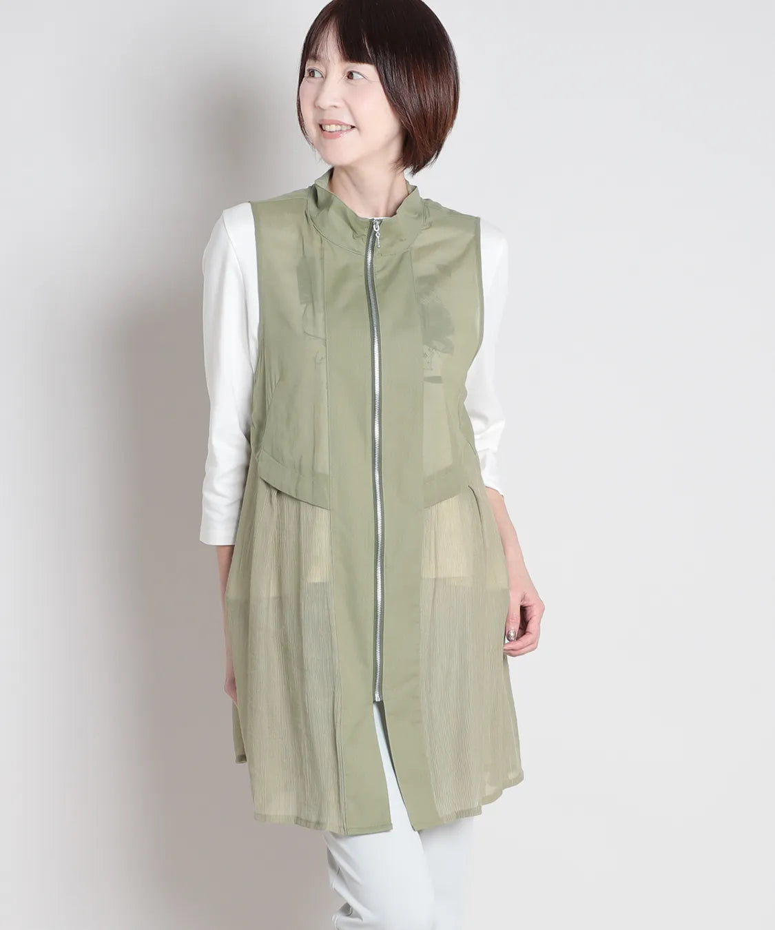 50ボイル楊柳ロングベスト  KANSAI BIS(カンサイビス)