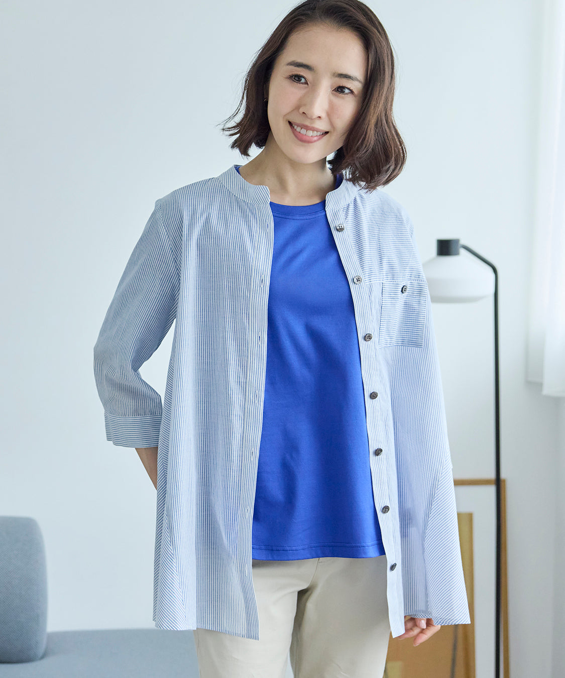 サニーデイストライプロングシャツ KANSAI BIS(カンサイビス)