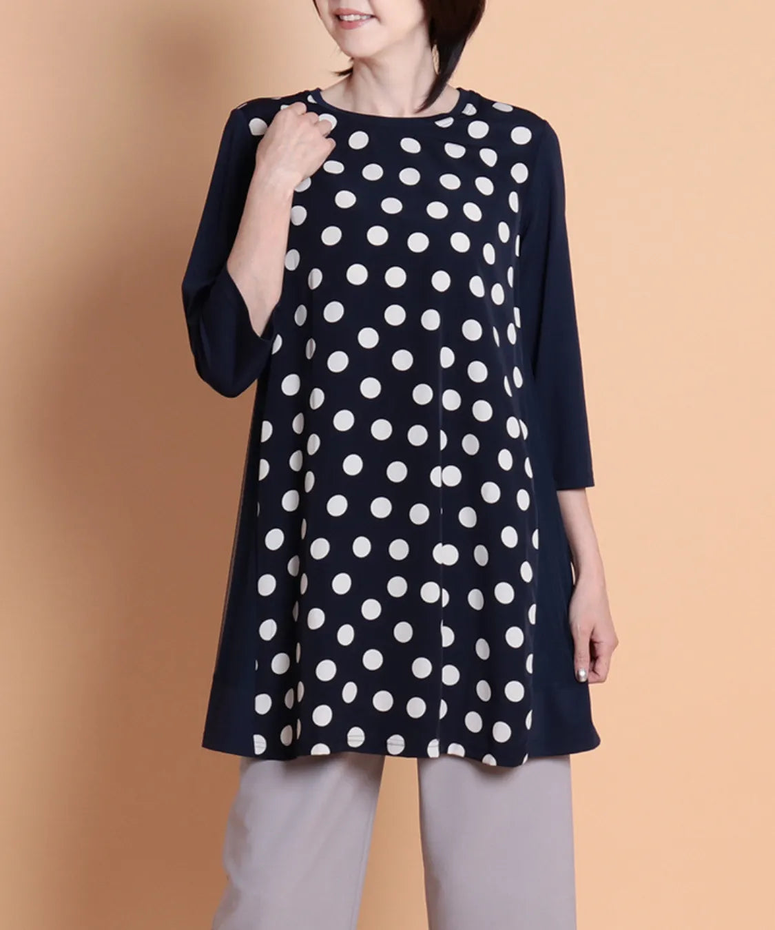 ブリッジドットPTミックスチュニック  KANSAI BIS(カンサイビス)