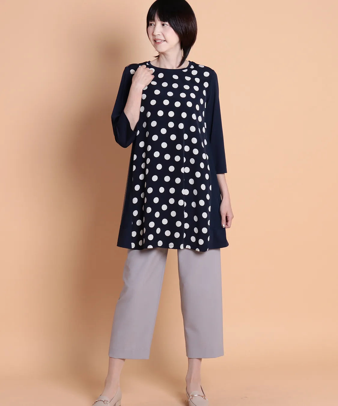 ブリッジドットPTミックスチュニック  KANSAI BIS(カンサイビス)