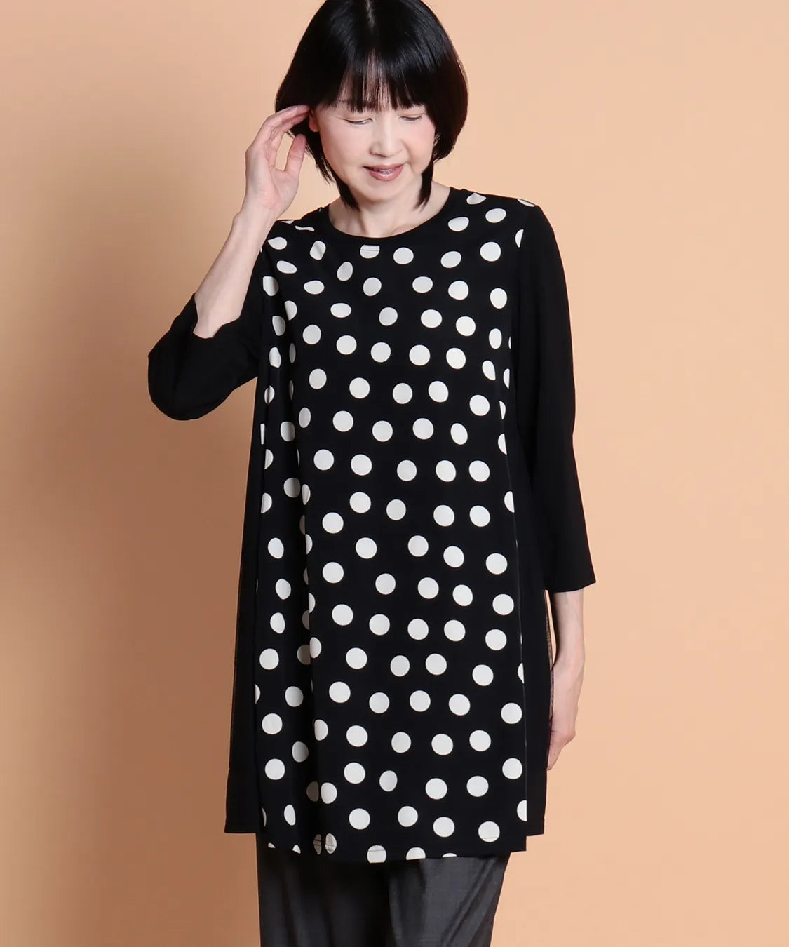 ブリッジドットPTミックスチュニック  KANSAI BIS(カンサイビス)