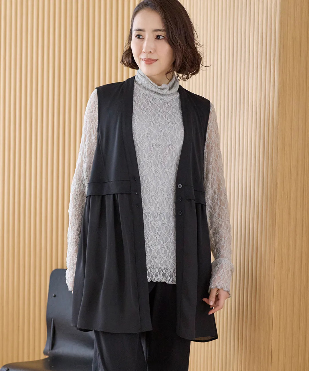 【新品未使用】cccmalie カシミアロングベスト(gray、フリーサイズ) 新品未使用】cccmalie カシミアロングベスト(gray、フリーサイズ) 新品