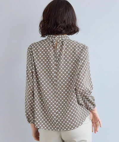 キャンサーデシンプリントブラウス  KANSAI BIS(カンサイビス)