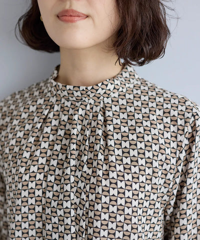 キャンサーデシンプリントブラウス  KANSAI BIS(カンサイビス)