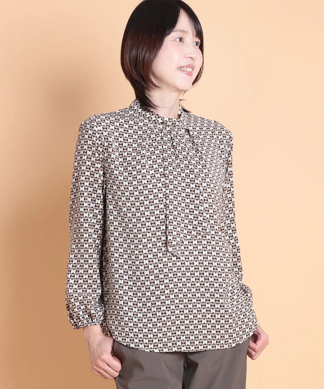 キャンサーデシンプリントブラウス  KANSAI BIS(カンサイビス)