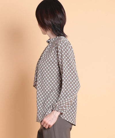 キャンサーデシンプリントブラウス  KANSAI BIS(カンサイビス)