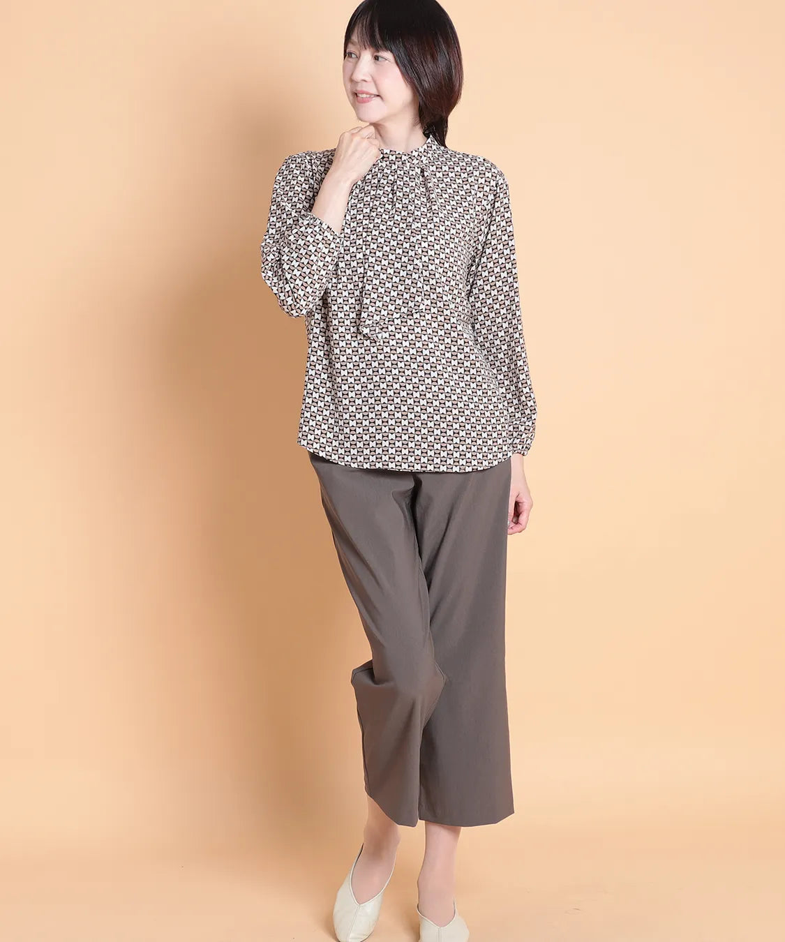 キャンサーデシンプリントブラウス  KANSAI BIS(カンサイビス)