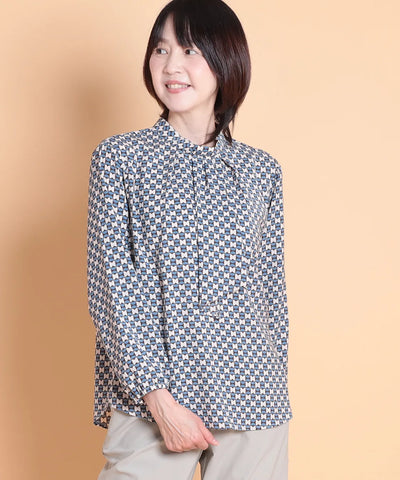 キャンサーデシンプリントブラウス  KANSAI BIS(カンサイビス)