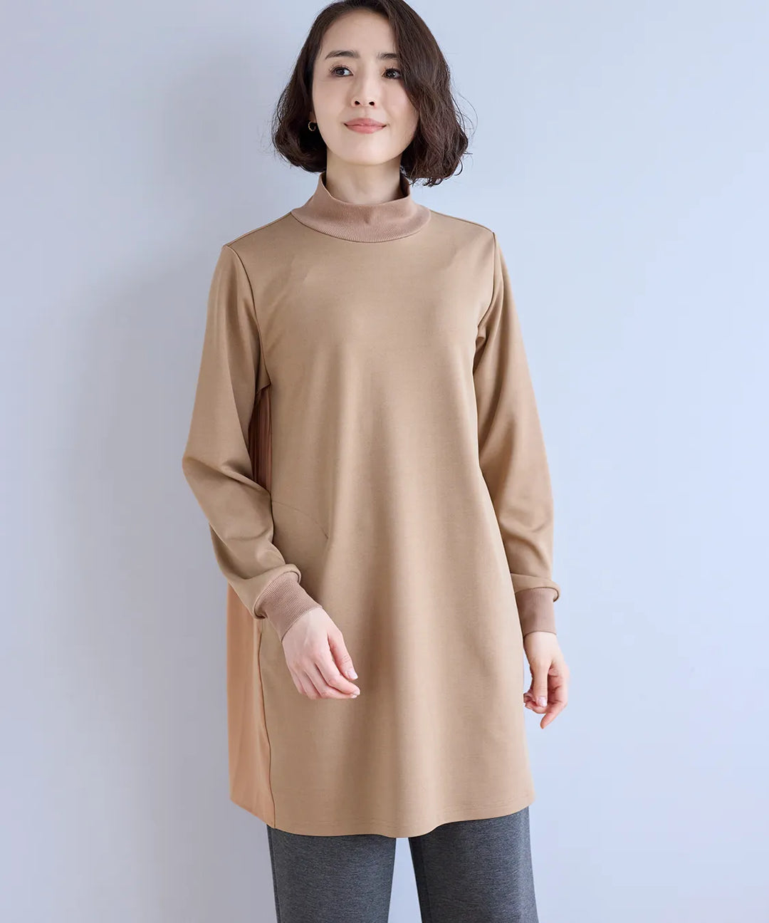 チュニック他おまとめ　kiちゃん ミンスターリブMIXプリーツチュニック KANSAI BIS(カンサイビス)公式