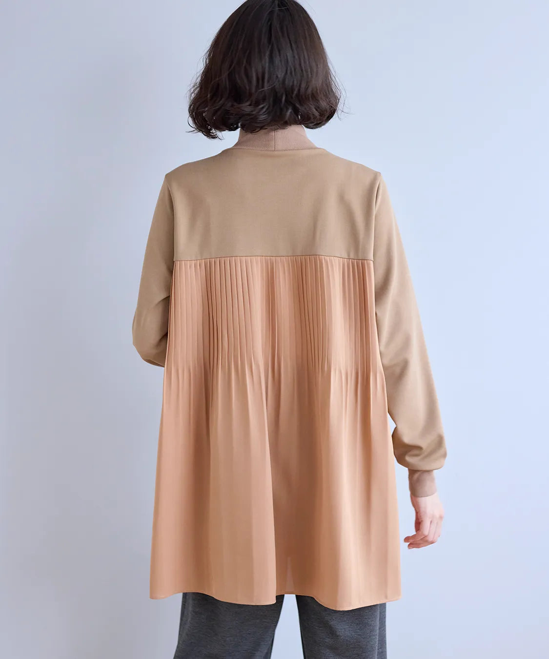 ミンスターリブMIXプリーツチュニック  KANSAI BIS(カンサイビス)