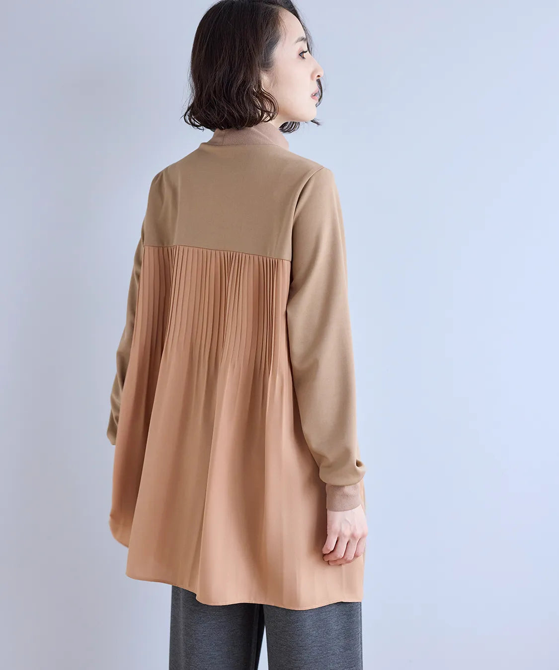 ミンスターリブMIXプリーツチュニック  KANSAI BIS(カンサイビス)