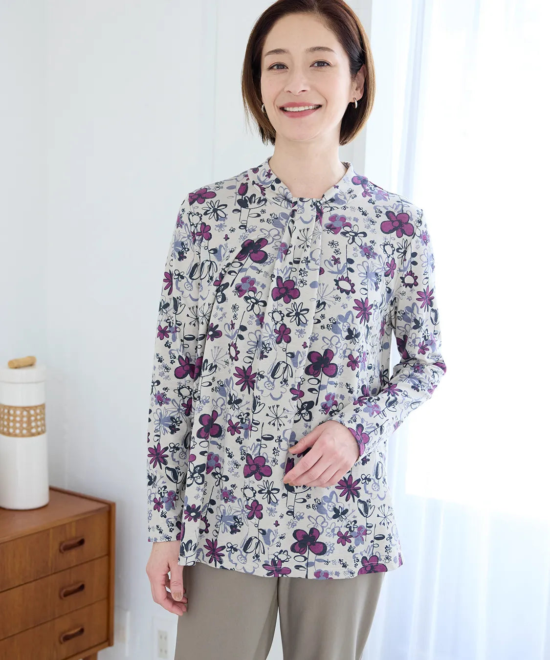 メランジェプリントMIXプルオーバー  KANSAI BIS(カンサイビス)