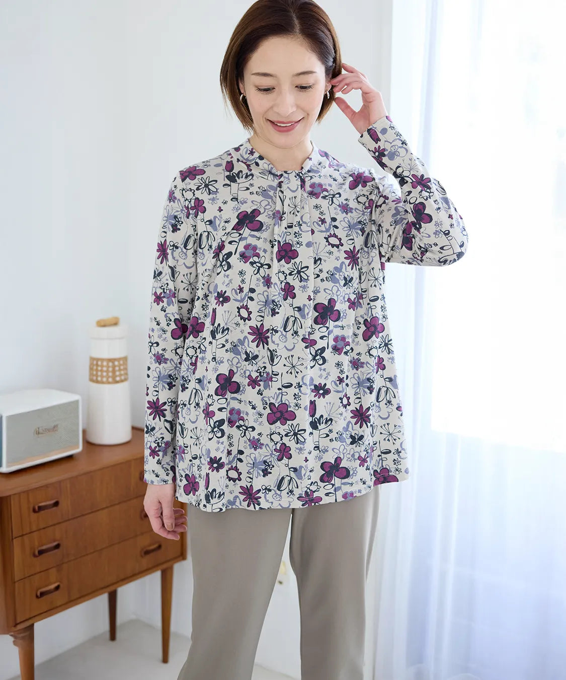 メランジェプリントMIXプルオーバー  KANSAI BIS(カンサイビス)