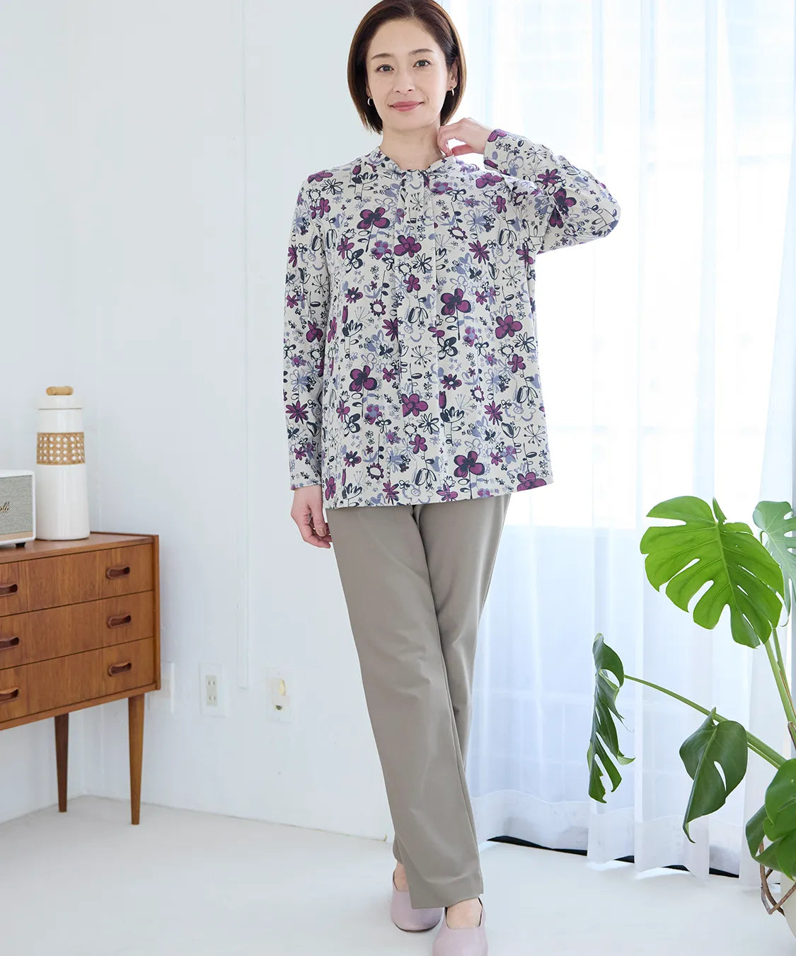 メランジェプリントMIXプルオーバー  KANSAI BIS(カンサイビス)