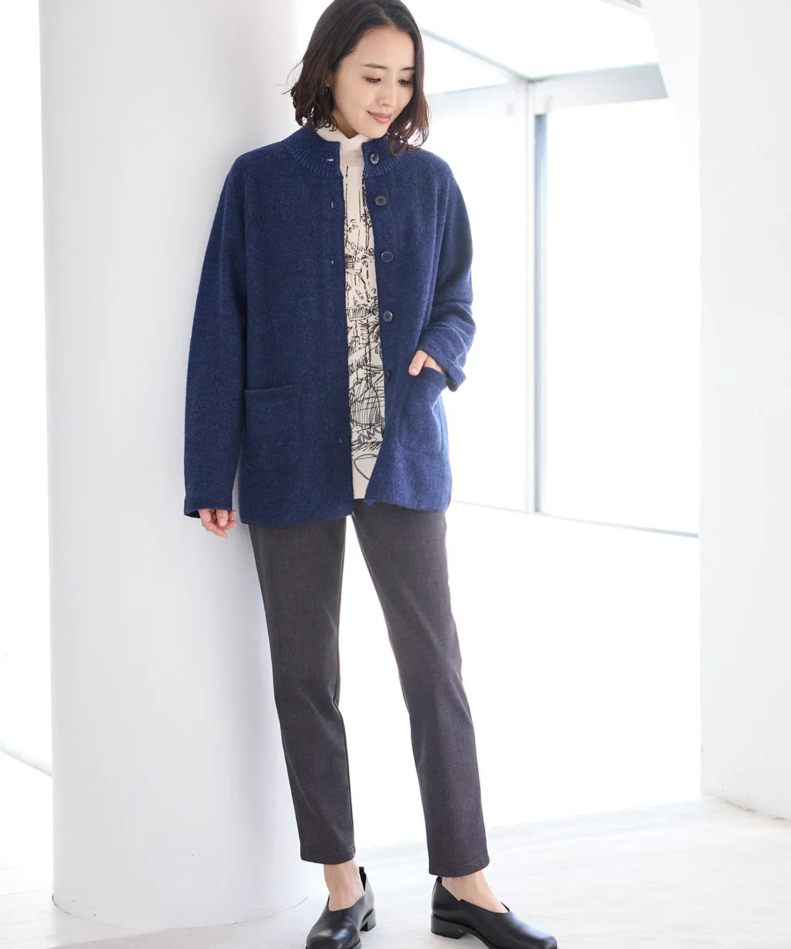 ブラウニージャージーウールジャケット  KANSAI BIS(カンサイビス)