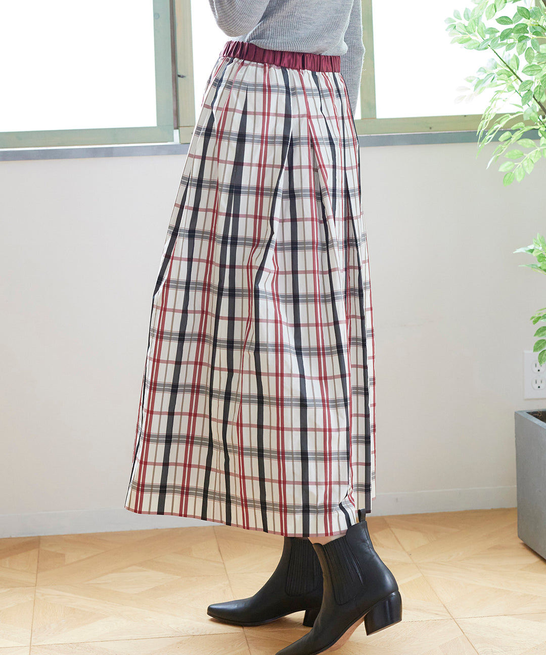 タフタチェックギャザースカート LANTANA(ランタナ)ブランド公式ストア