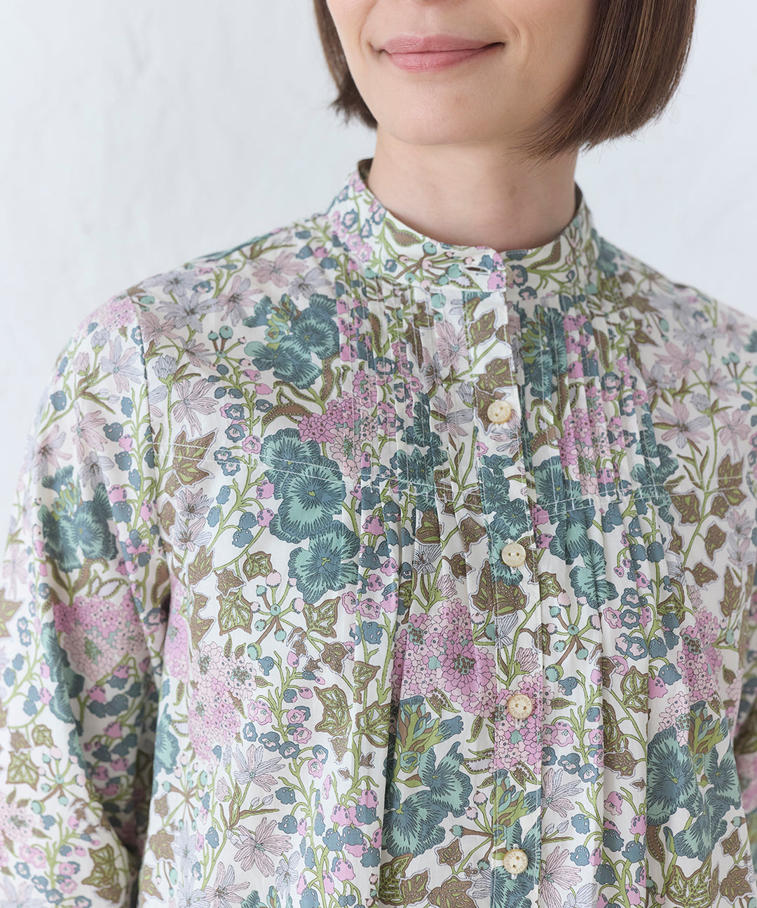 リバティ エドナシルスムースピンタックロングブラウス リバティ