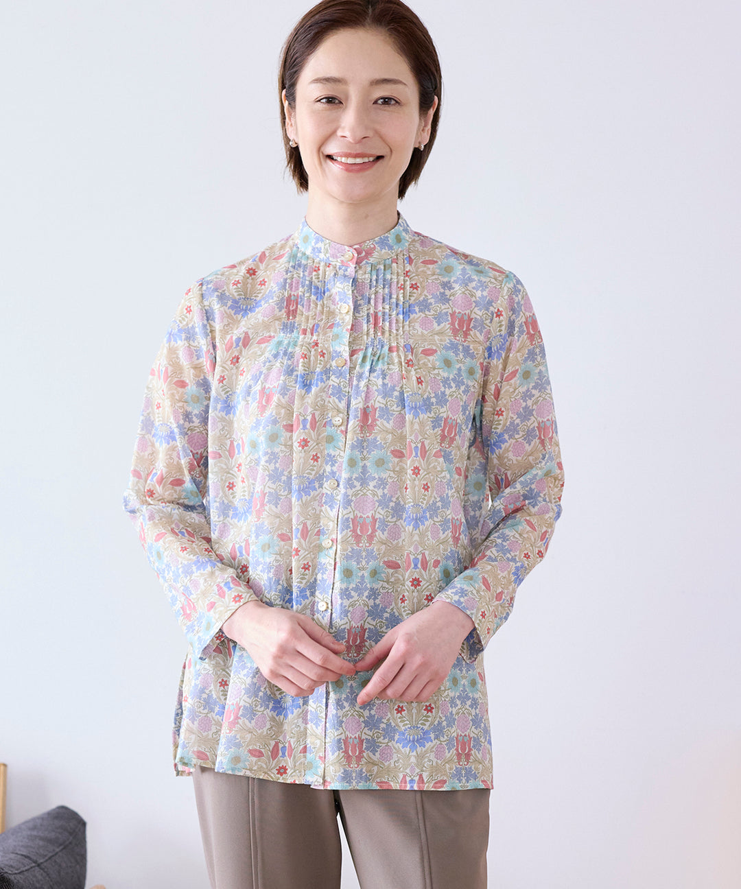 Savoir LIBERTY柄　半袖ブラウス Savoir LIBERTY柄 半袖ブラウス 楽天市場 | elife 楽天市場店