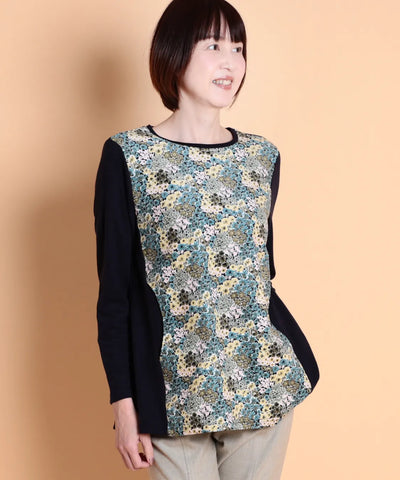 リバティ ロサリーフォレストコールMIXチュニック   リバティブラウスブランド Savor(サヴォア)