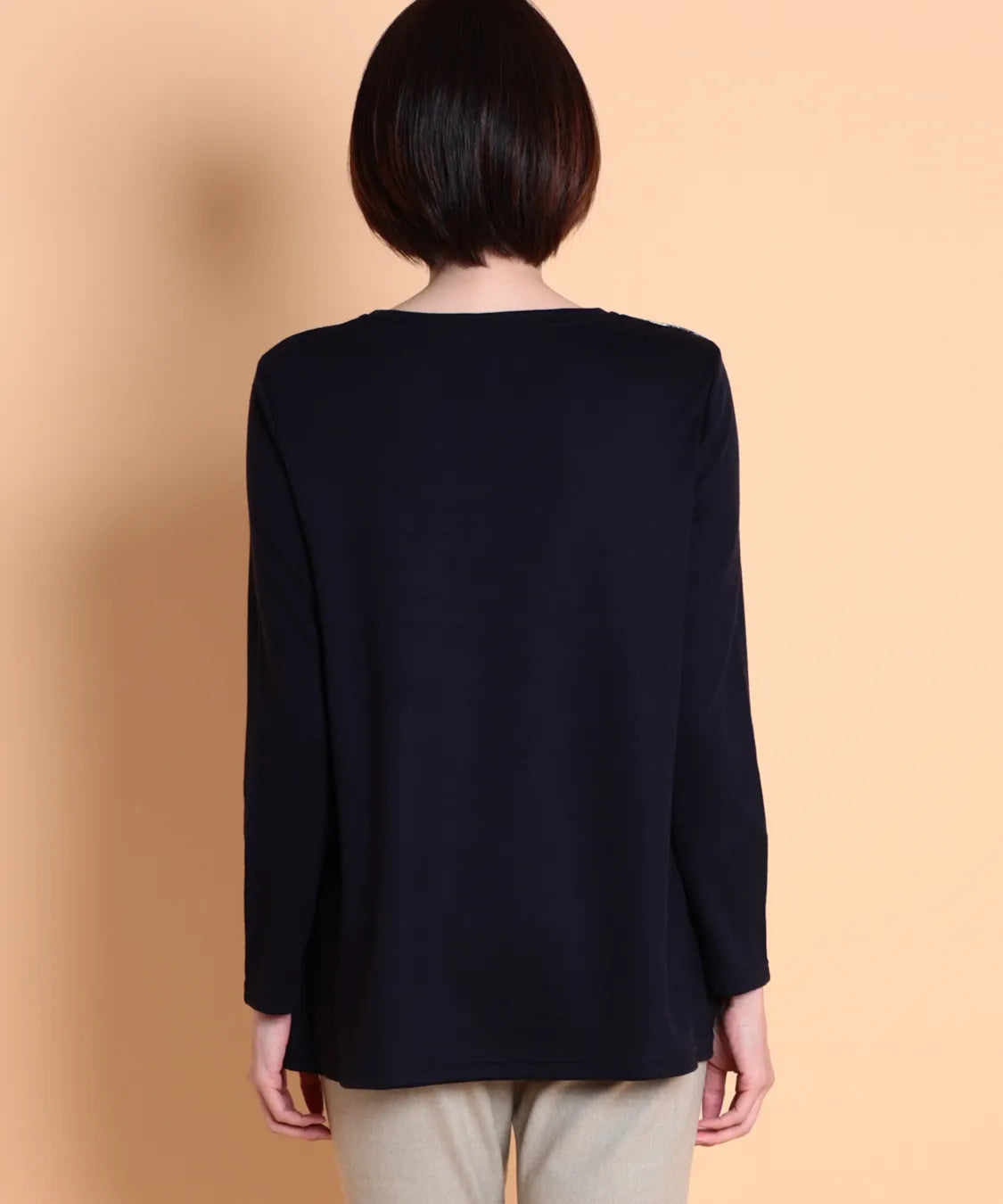 リバティ ロサリーフォレストコールMIXチュニック   リバティブラウスブランド Savor(サヴォア)