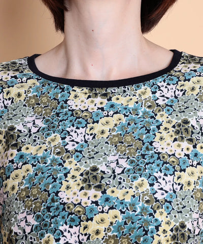 リバティ ロサリーフォレストコールMIXチュニック   リバティブラウスブランド Savor(サヴォア)