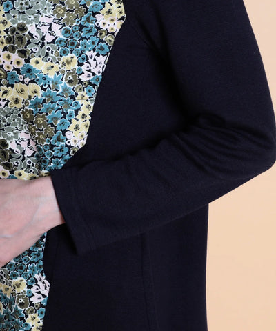 リバティ ロサリーフォレストコールMIXチュニック   リバティブラウスブランド Savor(サヴォア)