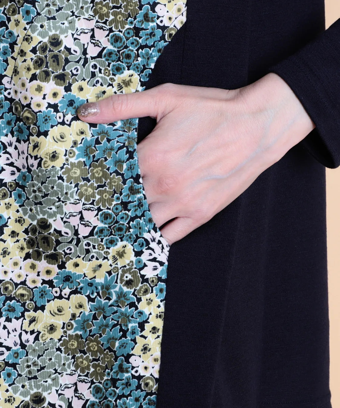 リバティ ロサリーフォレストコールMIXチュニック   リバティブラウスブランド Savor(サヴォア)