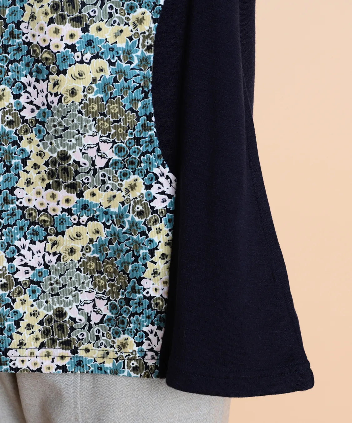 リバティ ロサリーフォレストコールMIXチュニック   リバティブラウスブランド Savor(サヴォア)