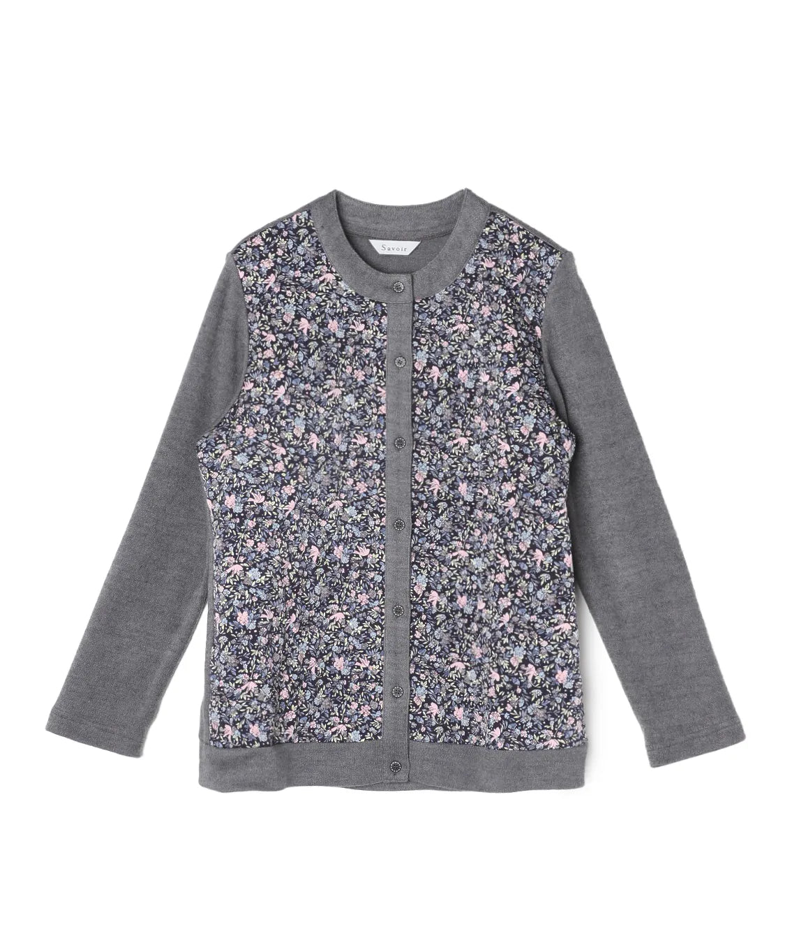 リバティ バードソングスエードキルトMIXカーディガン SAVOIR (サヴォア)