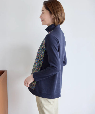 リバティ バードソングスエードキルトMIXプルオーバー SAVOIR (サヴォア)