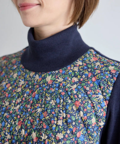 リバティ バードソングスエードキルトMIXプルオーバー SAVOIR (サヴォア)