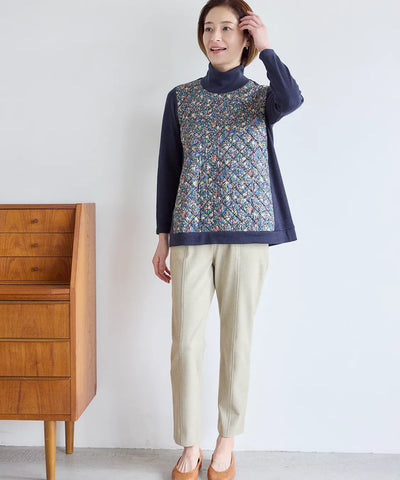 リバティ バードソングスエードキルトMIXプルオーバー SAVOIR (サヴォア)