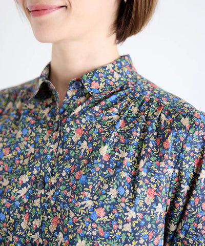 リバティ バードソングブライトスエートロングブラウス SAVOIR (サヴォア)