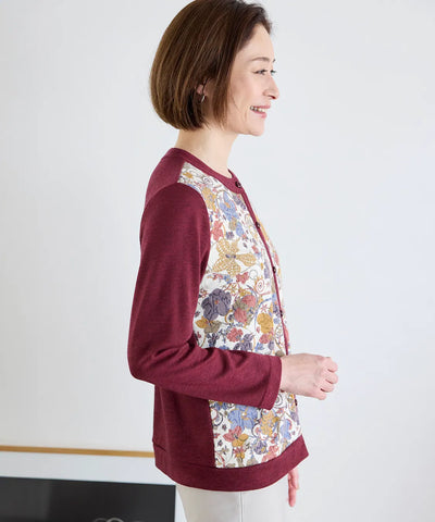 リバティ オーキッドガーデンウールJQミックスカーディガン SAVOIR (サヴォア)