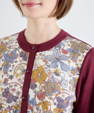 リバティ オーキッドガーデンウールJQミックスカーディガン SAVOIR (サヴォア)