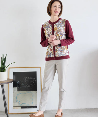 リバティ オーキッドガーデンウールJQミックスカーディガン SAVOIR (サヴォア)