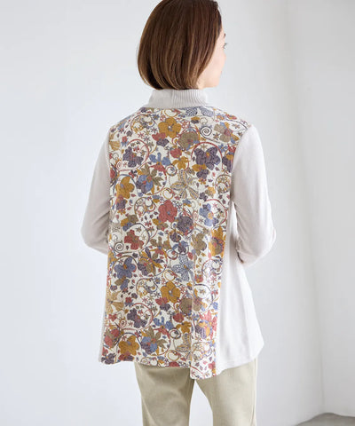 リバティ オーキッドガーデンウールJQリブミックスチュニック SAVOIR (サヴォア)