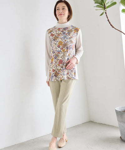 リバティ オーキッドガーデンウールJQリブミックスチュニック SAVOIR (サヴォア)