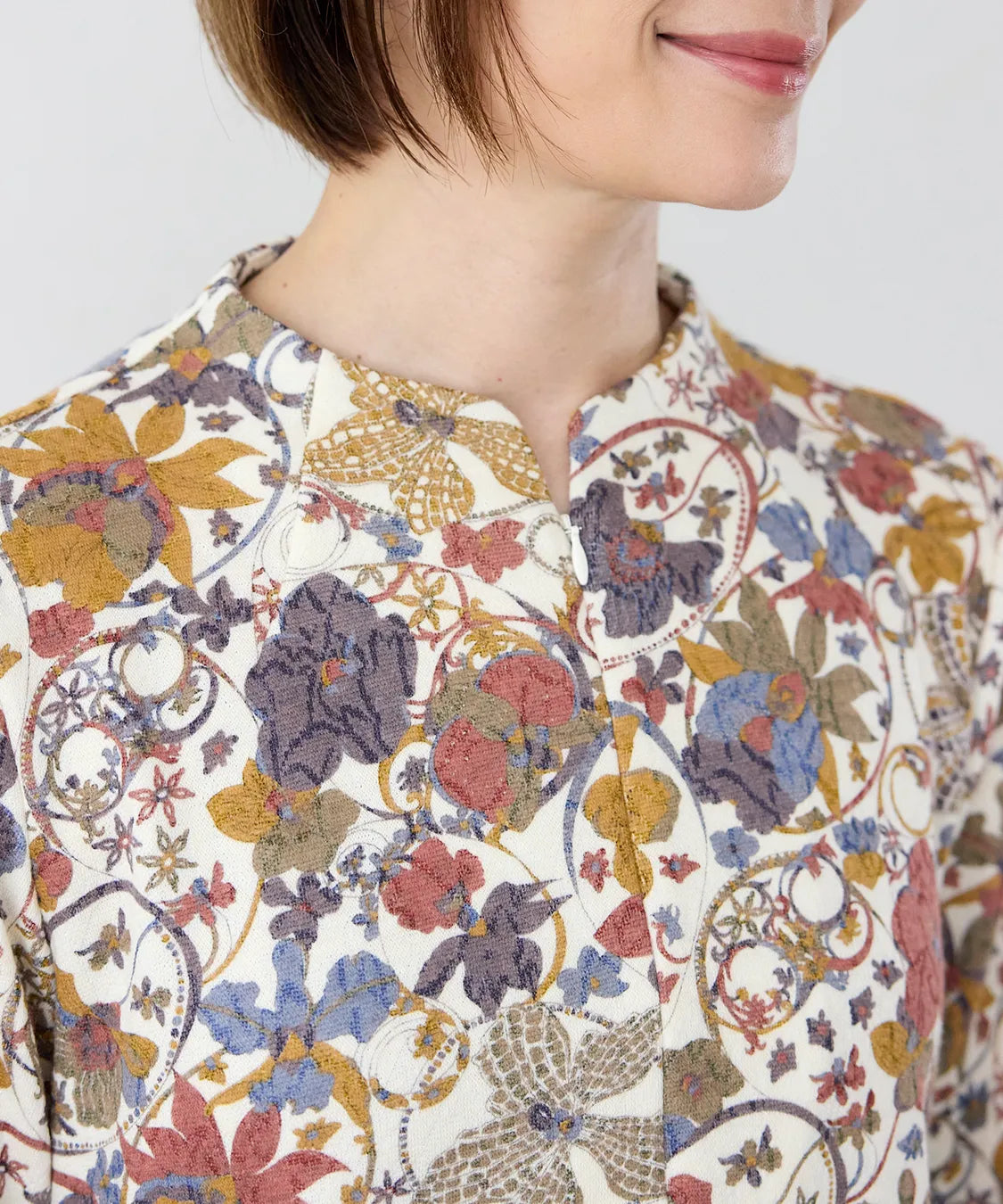 リバティ オーキッドガーデンウールJQチュニック SAVOIR (サヴォア)