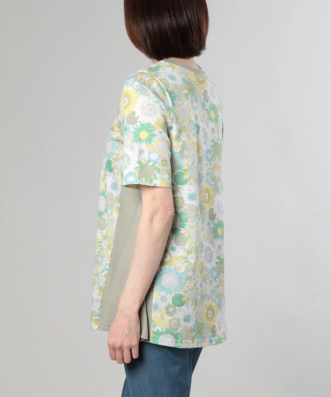 新品 Savior 小鉢工房 リバティ 花柄 チュニック ブラウス L 羽織り リバティ スモールスザンナジャージーチュニック リバティブラウス