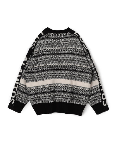 DENIMUS 裏使いジャガードニットプルオーバー
