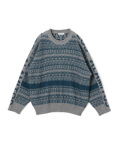 DENIMUS 裏使いジャガードニットプルオーバー