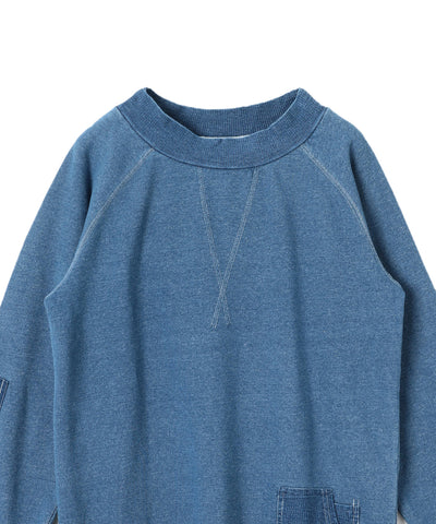 DENIMUS ビッグガゼットデニム裏毛プルオーバー