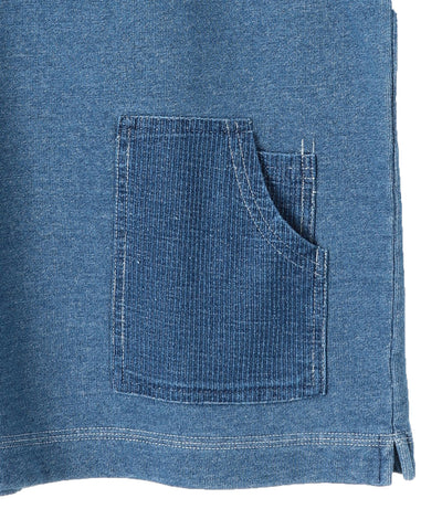 DENIMUS ビッグガゼットデニム裏毛プルオーバー