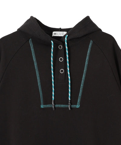 DENIMUS バックプリントフーディーチュニック